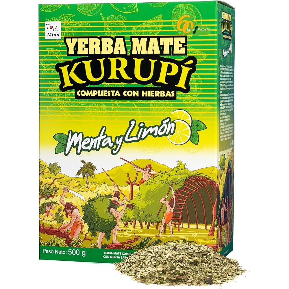 YERBA MATE KURUPI MENTA LIMON X 500 G