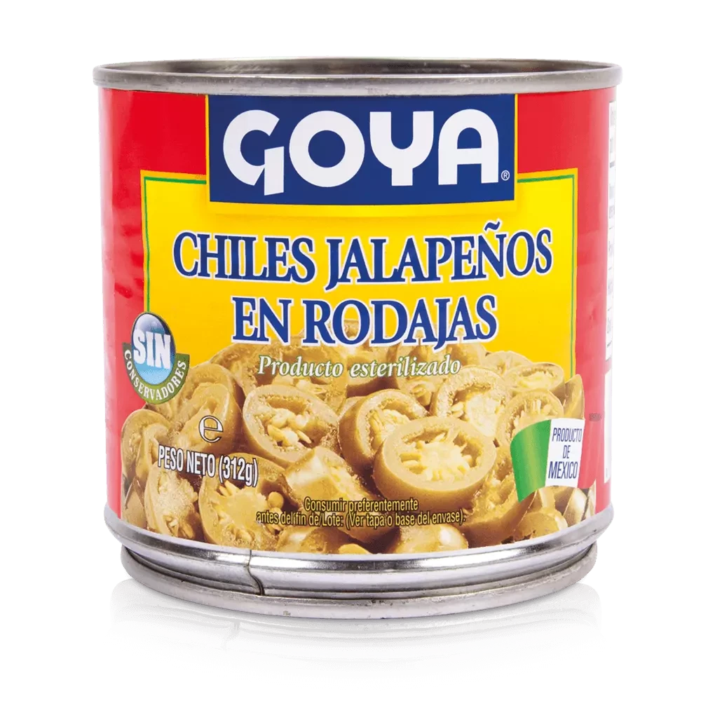 GOYA Rodajas de chiles jalapeños en lata 312gr
