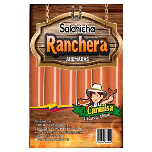 SALCHICHA RANCHERA CARNILSA 10Und Cx8