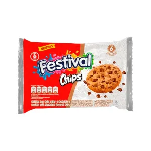 GALLETAS CHIPS FESTIVAL 6 UDS - Imagen 1