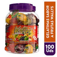 GELATINA DE SABORES FRUTALES WALLY 306GR X30  - Imagen 1