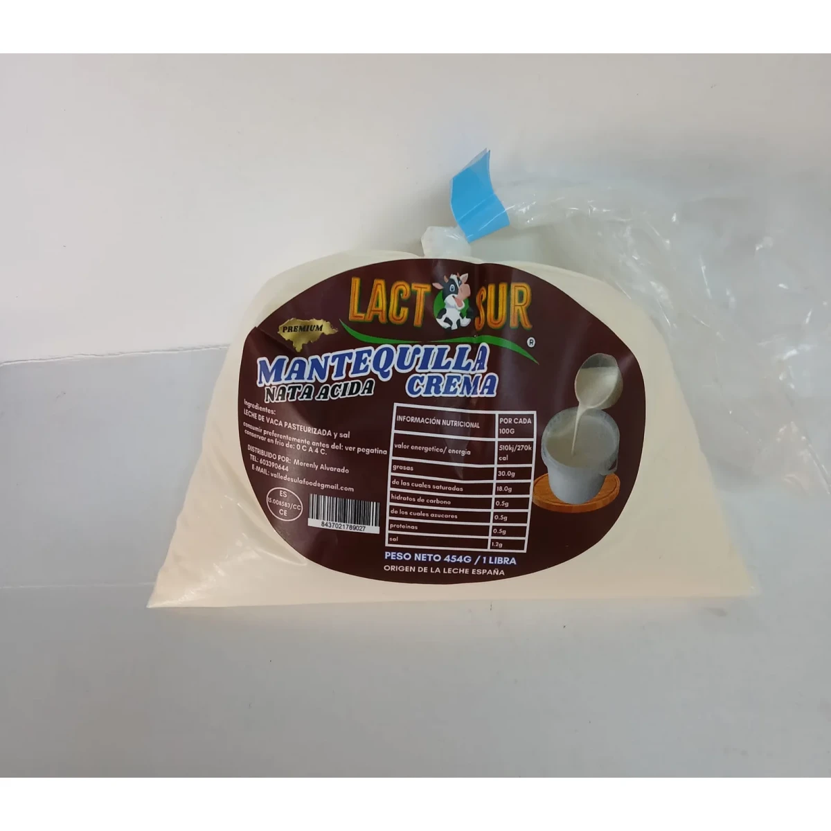 MANTEQUILLA CREMA  LACTOSUR 454GR X20